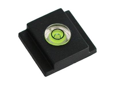 Hot shoe cover camera bubble level vial